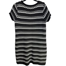 Calvin Klein Women’s A-Line Knit Chevron Pattern Short Sleeve Dress Size Medium