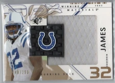 2002 SPx Winning Materials Gold #WMEJ Edgerrin James #'d 240/250