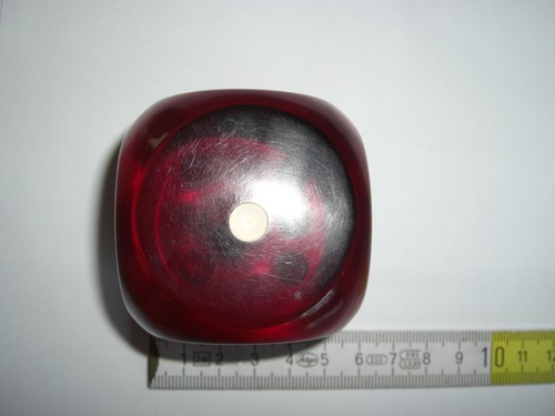 DDR Würfel rot Bakelit Catalin Kunstharz ? ca 56mm / 200 g selten, guter Zustand - Bild 3 von 10