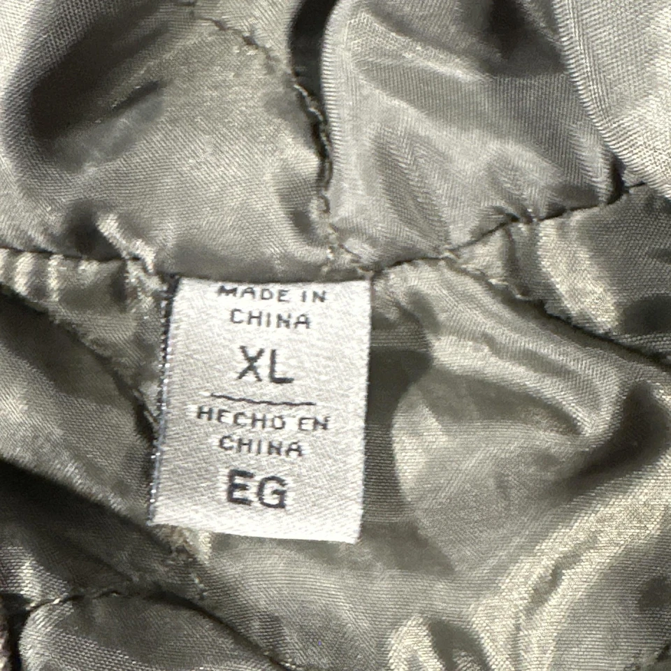 Chaqueta Levis Para Hombre Extra Grande Verde Con Capucha Acolchada Forrada Algodón Parka Abrigo Foto 4 de 4