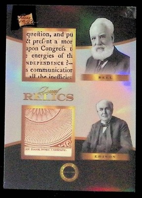 THOMAS EDISON/ALEXANDER BELL #571 2025 Pieces of The Past Authentic [Dual Relic]
