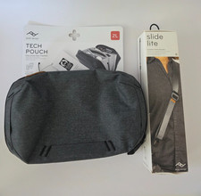 Peak Design Slide Lite camera strap and 2L Tech Pouch in gray 2PC set NEW LOT