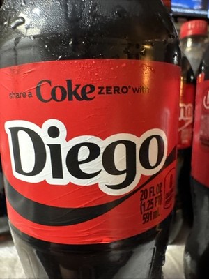 Share A Coke with Diego 2025 Personalized Gift Coca Cola Bottle