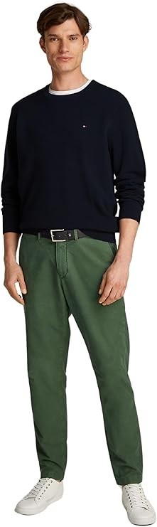 Tommy Hilfiger Mens Essential Structure Crew Neck Regular Fit Blue Jumper, -M- image 4