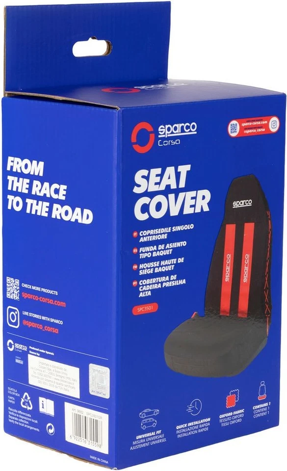 3D coprisedile auto universale grigio con intreccio laterale SPARCO - Imagen 3 de 4