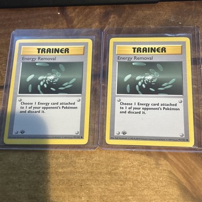 1st Edition Energy Removal 092/102 Base Set (Shadowless)  (sold individually)