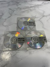 3 Memorex MD 80  5- Clear Crystal  Mini Discs...
