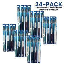 24 PACK: Oral-B CrossAction All-in-One Manual Toothbrush 35 Soft, Model 80828179