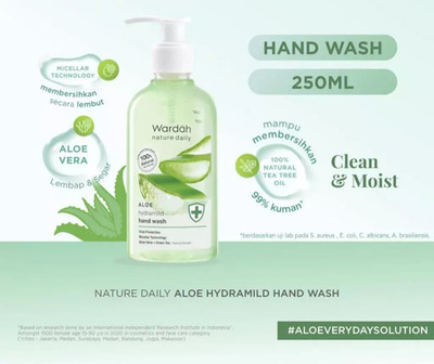 WARDAH Nature Daily Aloe Hydramild Hand Wash Natural Aloe Vera and Tea Tree Oil