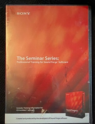 Sony The Seminar Series Sound Forge Professional Training Software CD