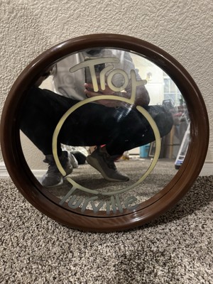 INTERDESIGN VINTAGE  PLASTIC ROUND MIRROR SPACE RETRO MOD MODERN MID CENTURY
