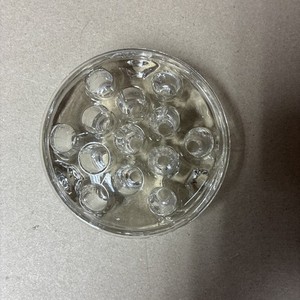 Clear Glass Flower Frog Vintage Round 13 Hole Floral Arranging 4.5"