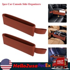 2 Multifunctional Car Holder Seat Side Storage Wear-resistant Console Pocket PU