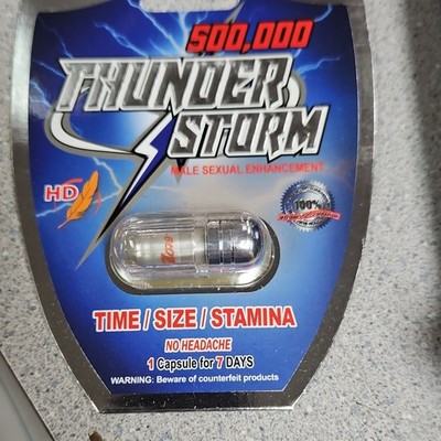 Thunder Storm Male Enhancement Capsule for Men Time Size Stamina 1 Count