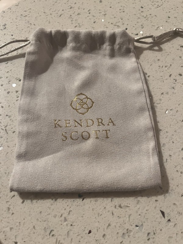 Kendra Scott Gray Drawstring Jewelry Pouch