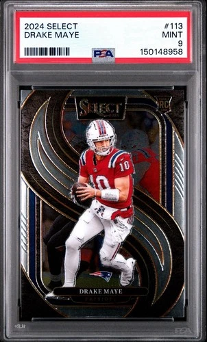 2024 Panini Select - Premier Level Drake Maye #113 (RC) PSA 9 🔥🔥🏈