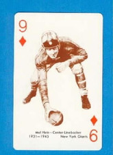1963 Stancraft MEL HEIN New York Giants GREEN BACK