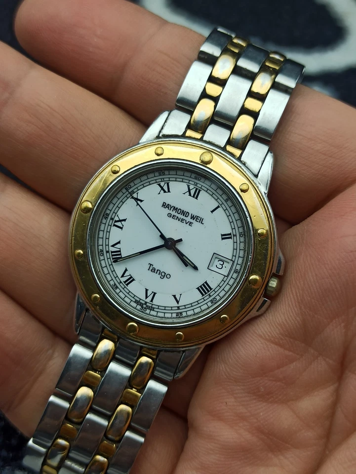 RELOJ DE LUJO RAYMOND WIL TANGO DOS TONOS AÑOS 60 HECHO EN SUIZA Foto 4 de 4