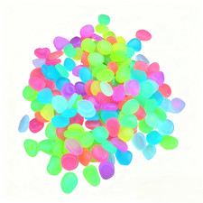 Glow in the Dark Pebbles Multicolor 200 PCS Mini Fish Tank Gravel Stones Luminou