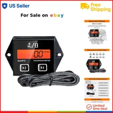 Digital Tachometer LCD Hour Meter Maintenance Reminder for Small Engines