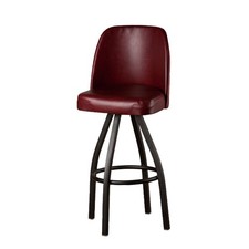 Oak Street Mfg SL2136WINE Wine Bucket Seat Barstool w/Black Frame
