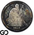 1838-O Seated Liberty Dime, Scarcer New Orleans Mint Issue