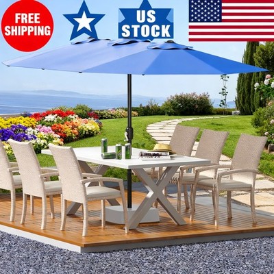 13 foot market patio umbrella MFSTUDIO 13ft Outdoor Umbrella, Double Sided Large Rectangular Table Twin Triple Rectangle Umbrellas with Crank Handle for Outside Picnic Backyard Deck Pool (no base) : Patio, Lawn This large rectangular patio umbrella is designed for optimal outdoor enjoyment 13ft Large Patio Umbrella, Double-Sided