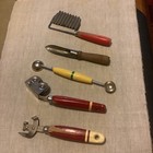 Vintage Can Opener, Knife Sharpener, Picker, Crinkle Cutter, Melon Cutter — photo 2