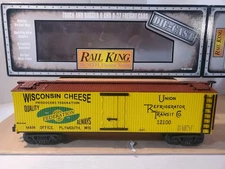 MTH 30-8637 Wisconsin Cheese Union Refrigerator Transit Die-Cast Reefer Car New
