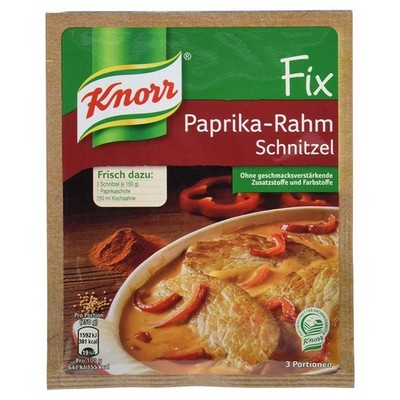 Knorr Fix Paprika Rahmschnitzel Seasoning 43g German Cooking Mix