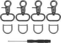 4 StüCk Metall Karabinerhaken SchlüSselanhäNger, 25Mm Swivel Trigger VerschlüSse