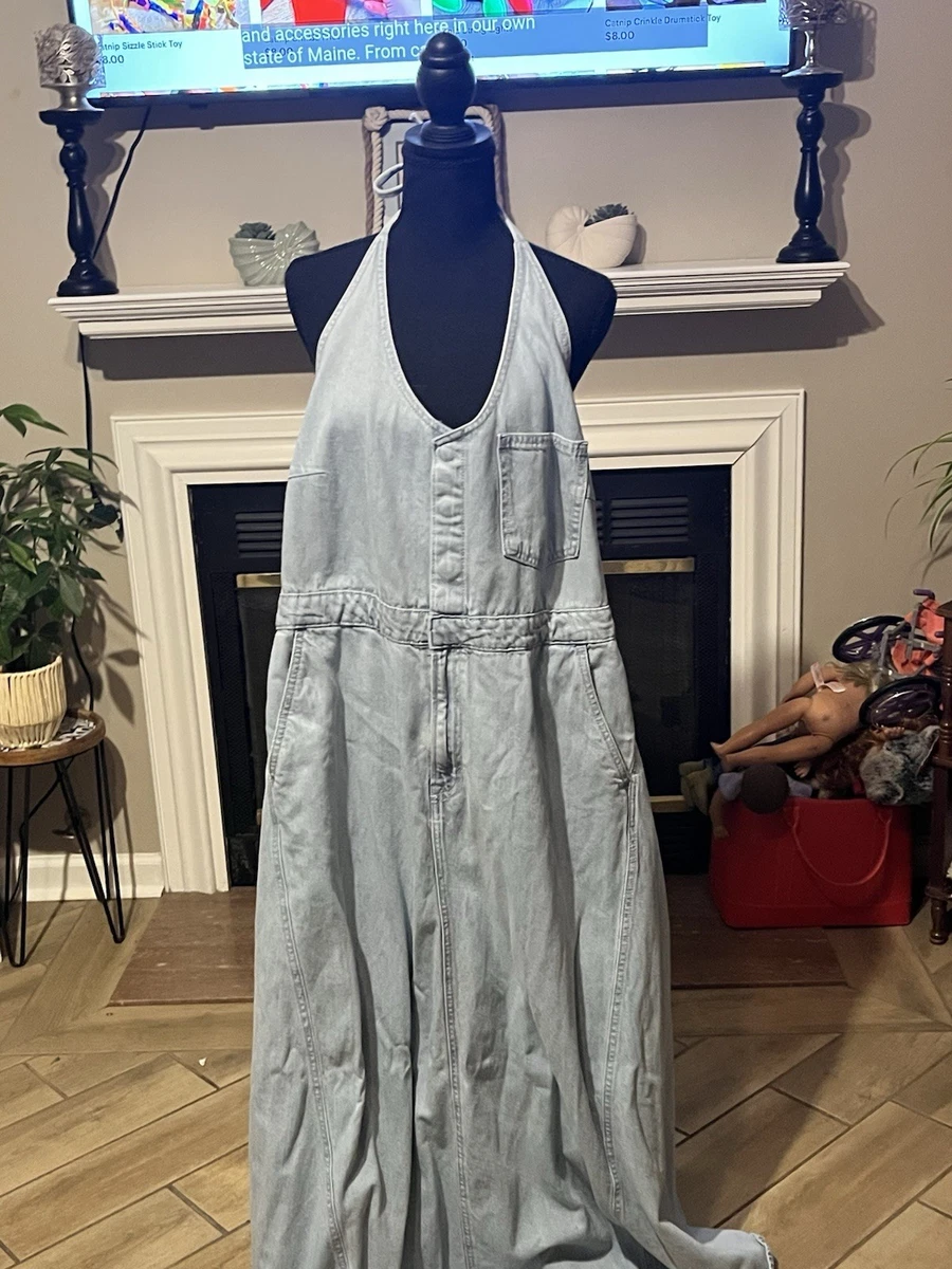 white christmas dresses Agnes Denim Overall Dress – Pretty Little Distraction Boutique main image 0