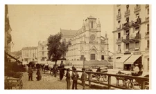 Bloch, Switzerland, Geneva, Notre-Dame Basilica, vintage CDV, ca.1865 Bloch, Switzerland,