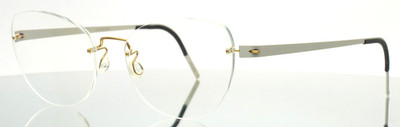 LINDBERG Spirit Titanium 2361 T609 U38 Silver Gold Womens Eyeglasses 53-16-140