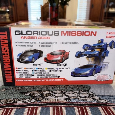 GLORIOUS MISSION ANGER ARES ROBOT TRANSFORM FIGHTING /SPEED CAR/REMOTE CONTROL
