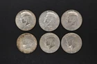 Lot of 6 Kennedy 40% Silver Half Dollars  1969  Circulated Lot 2519-69