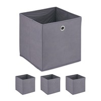 Aufbewahrungsbox Faltbox Ordnungsbox Regalbox Grau Aufbewahrungsboxen Faltboxen