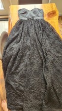 Adrianna Papell Women's Sleeveless Dress Size 4 Floor Gown Black
