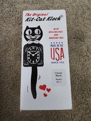 NEW The Original Kit-Cat Klock BC-1 Classic Black