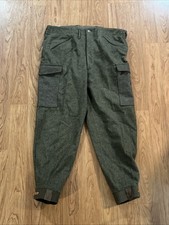 Vintage swedish WW2 army pants WOOL military 1940 sweden CARGO NWT Tag 96u