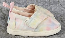 TOMS Alpargata Tie-Dye Canvas Toddler Shoes; Size 4