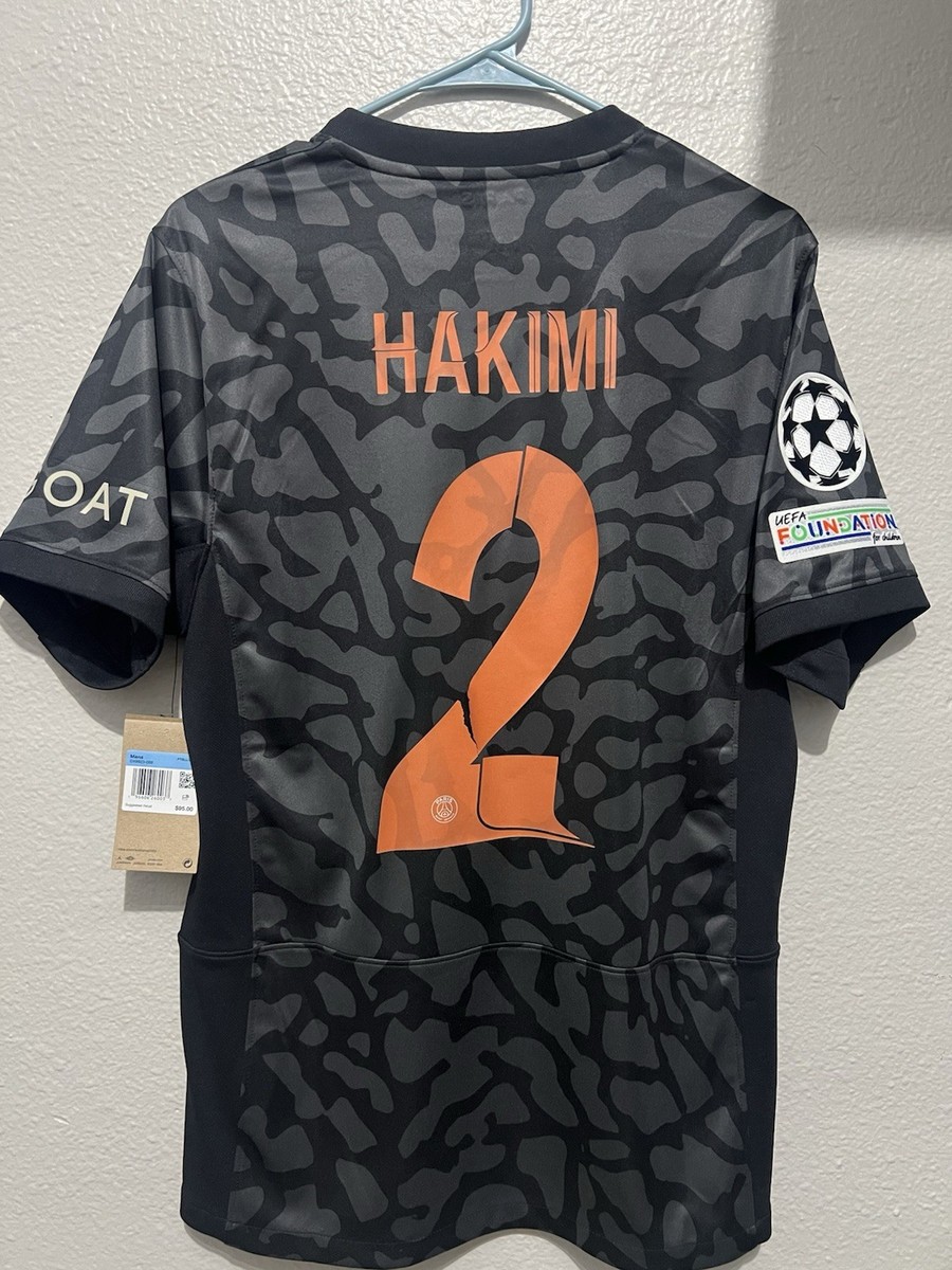 Jordan PSG UCL #2 Hakimi 23/24 Third Jersey Size Medium Men's New
