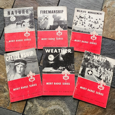 Lot of 6 Boy Scouts of America BSA Merit Badge Series Books 1950 s - 1960 s