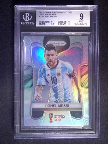 2018 Panini Prizm World Cup Lionel Messi #1 Argentina Silver BGS 9