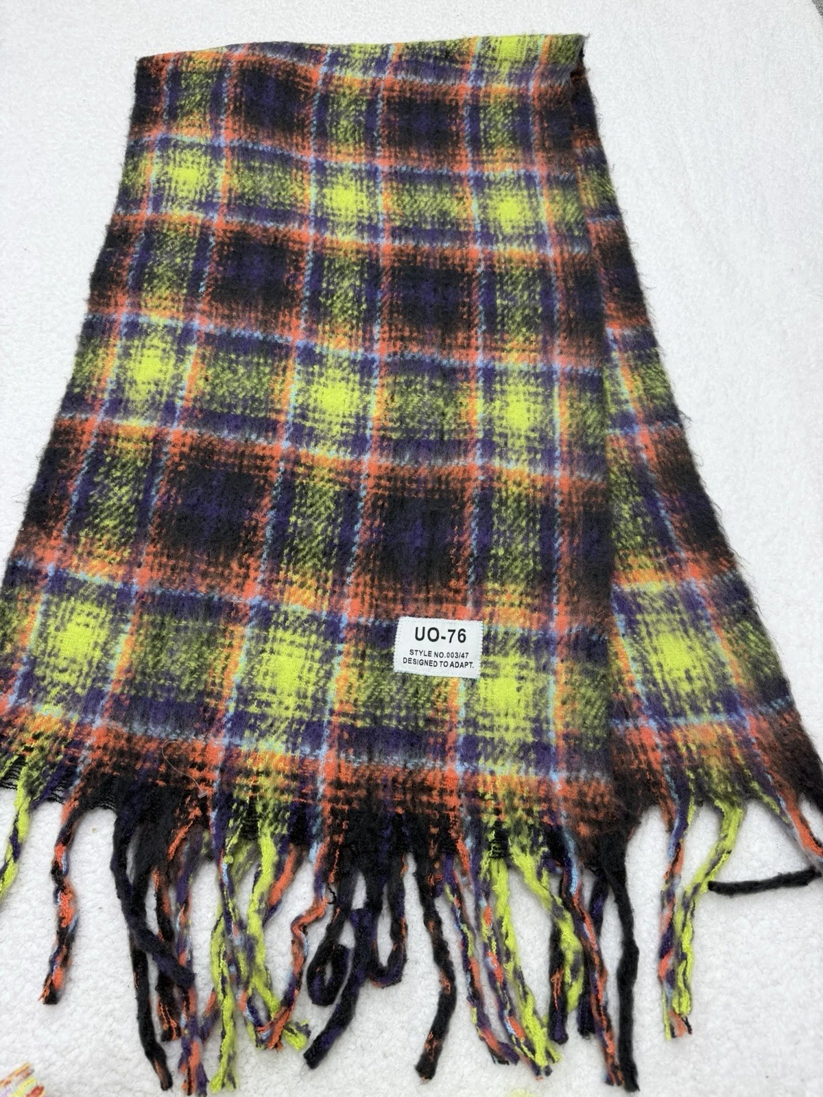Urban Outfitters Scarf Green Plaid Women Preppy Cold Winter Fall Comfy New