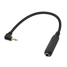 Right Angle 3.5Mm to 6.35Mm Audio Cable,1/4 Inch TRS Female to 1/8 Inch TS Male