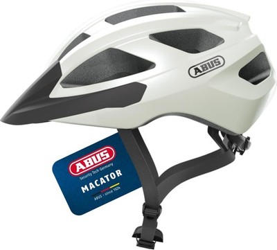 ABUS Macator 67333 Fahrradhelm Helm 58-62 cm pearl white