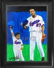 Vladimir Guerrero & Vladimir Guerrero Jr as a Kid Montreal Baseball Painting