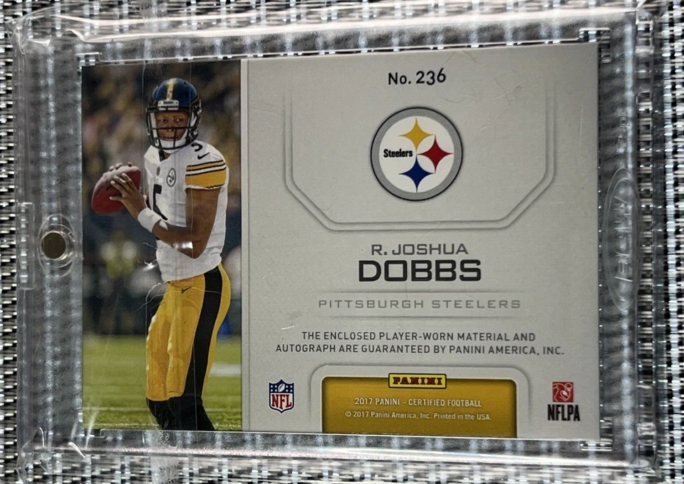 R. Joshua Dobbs Vikings 2017 Certified Freshman Fabric RC Auto /499 #236 RPA - Image 2 of 4