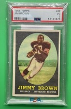 1958 Topps Football #62 Jim Jimmy Brown RC Rookie HOF PSA 3 Cleveland Browns